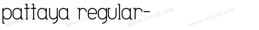 pattaya regular字体转换